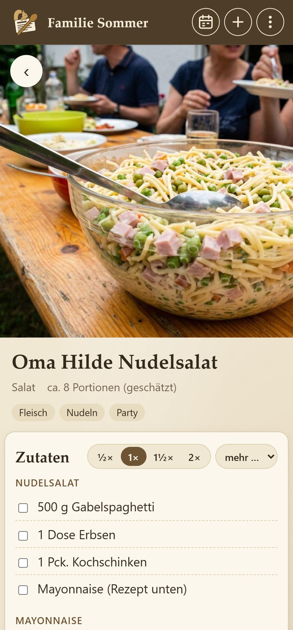 Daraus in Cookobel: Oma Hilde Nudelsalat mit Foto und Zutaten